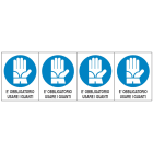 OCMEI SRL - OCM6ET2385 CF.10F ETICH. USARE GUANTI 62X80 (4XF)