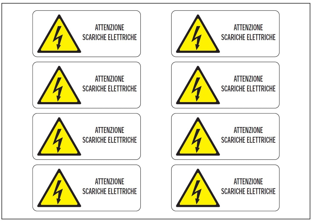 OCMEI SRL - OCM6ET2492 CF.10F ETICH ATTENZIONE SCARICHE EL (18X