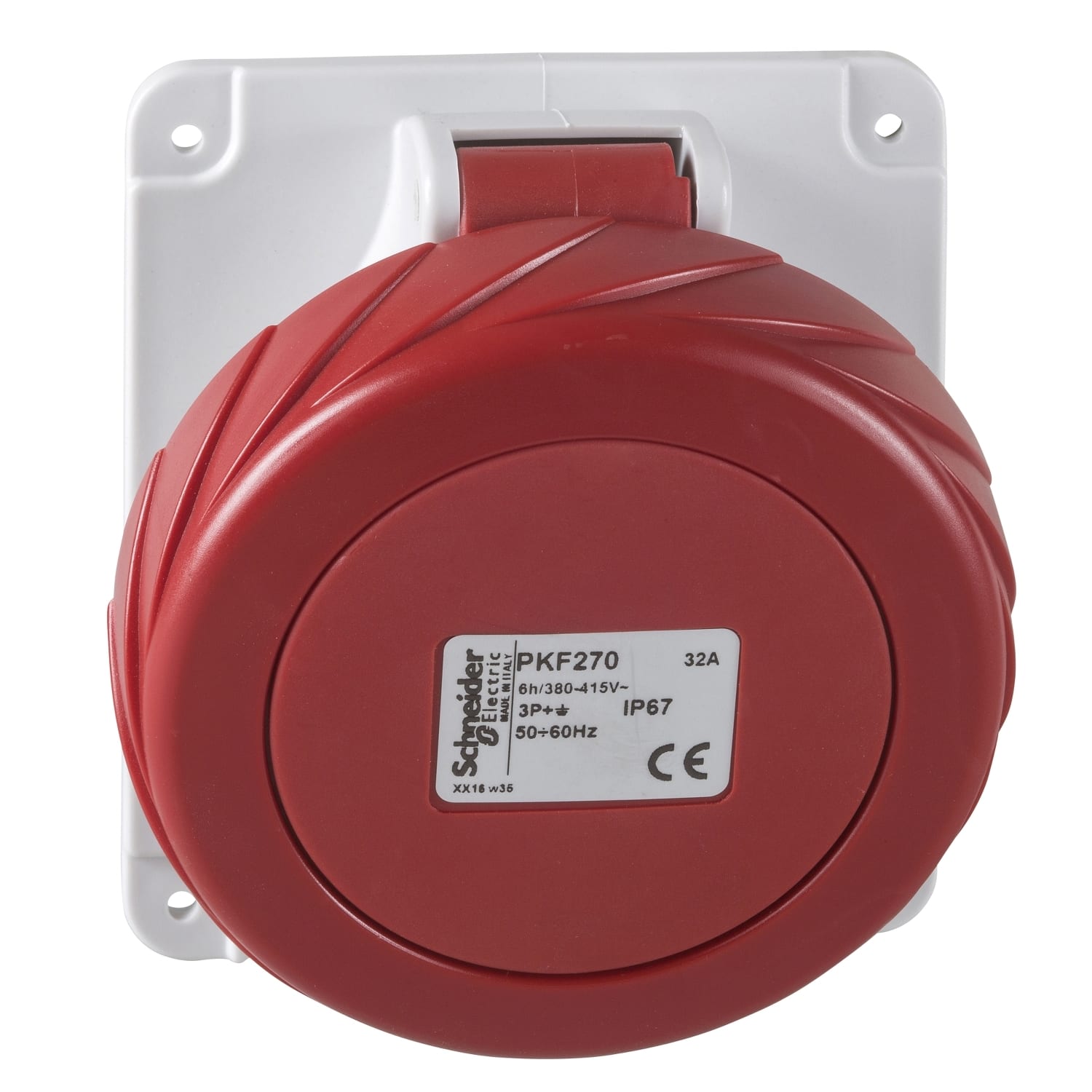 SCHNEIDER ELECTRIC - SNRPKF271 Presa da incasso inclinata IP67 32A 380V 3P+N+T