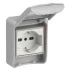 SCHNEIDER ELECTRIC - SNR81148 Presa da incasso Schuko + bipasso 10/16A 250V 2P+T RAL9022