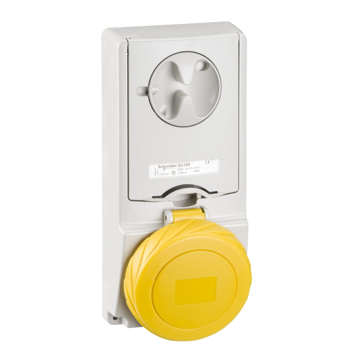 SCHNEIDER ELECTRIC - SNR82189 Presa da incasso interbloccata con fusibile Unika IP65 32A 110V 2P+T