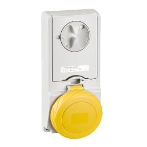 SCHNEIDER ELECTRIC - SNR82191 Presa da incasso interbloccata con fusibile Unika IP65 32A 110V 3P+N+T