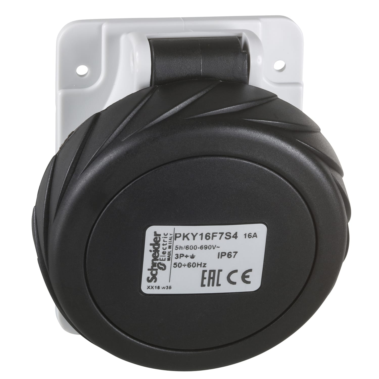 SCHNEIDER ELECTRIC - SNRPKY16F7S4 Presa fissa BT da incasso inclinata IP67 16A 600-690V 3PT cablaggio rapido