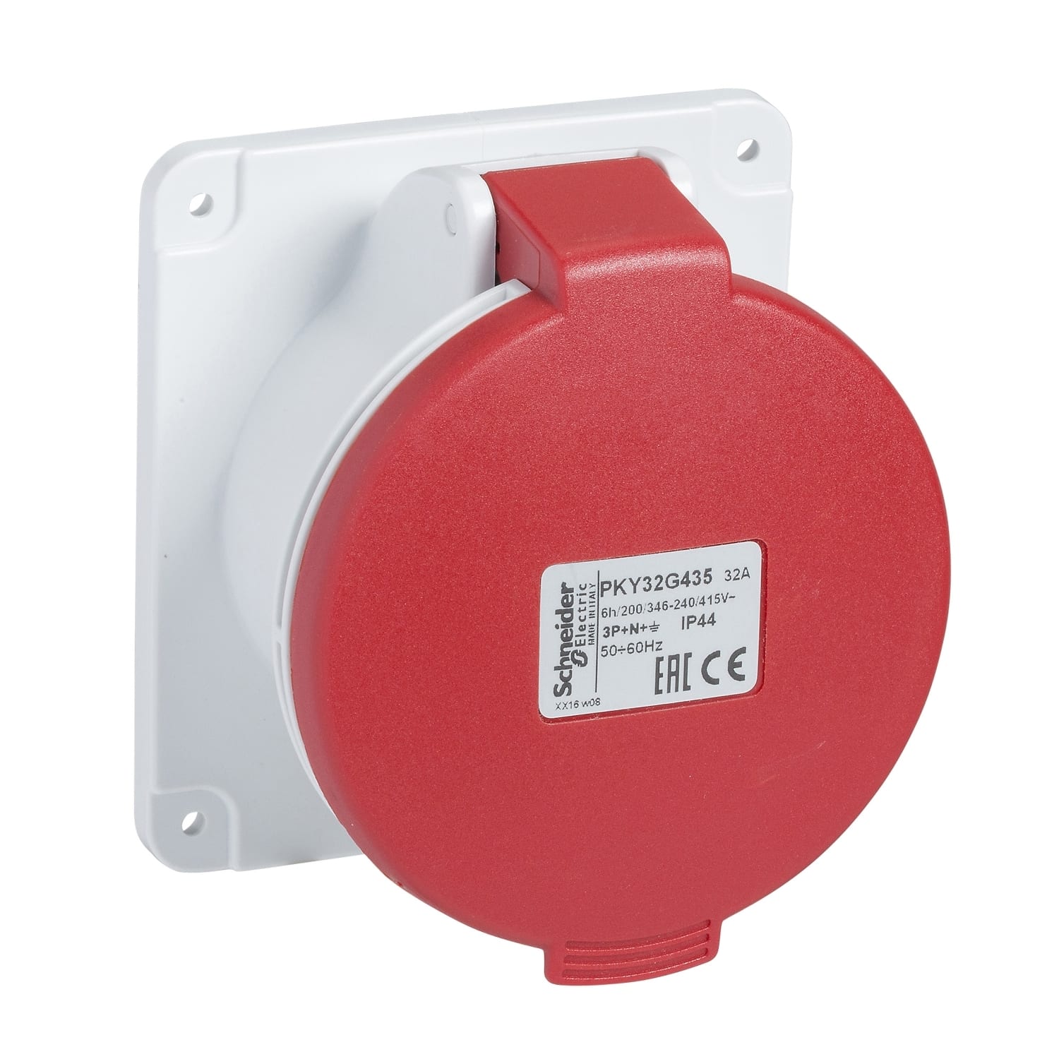 SCHNEIDER ELECTRIC - SNRPKY16G435 Presa fissa BT da incasso diritta IP44 16A 380V 3PNT cablaggio rapido