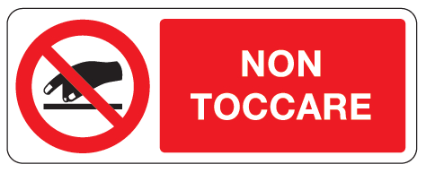 OCMEI SRL - OCMP010-779-AD ETIC.ADES.350X125MM VIETATO TOCCA