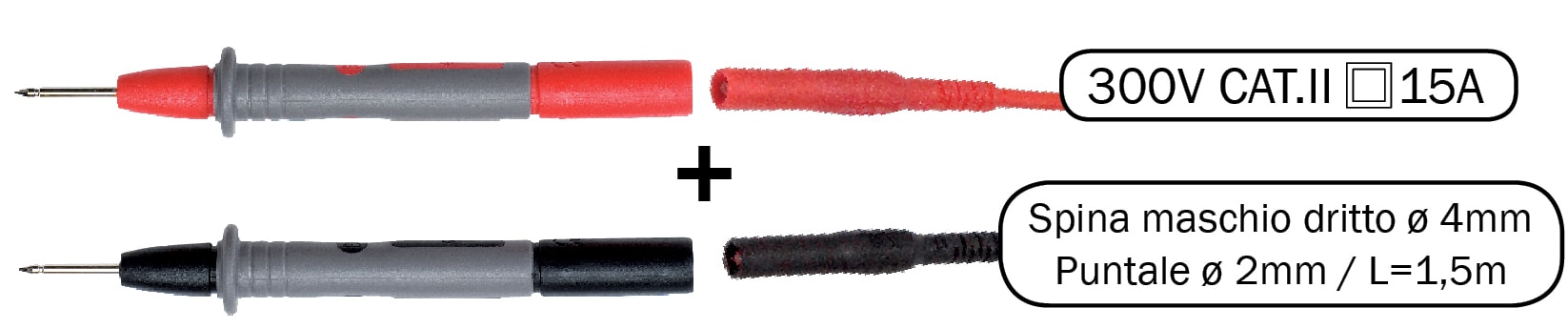 A.M.R.A. SPA - AMRP01295474Z CHAUVIN ARNOUX PUNTALE 2MM + CAVO DRITTO