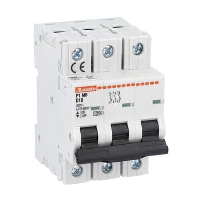 LOVATO - LOVP1MB3PD06 INTERRUTTORE MAGNETOTERMICO 3P D 6A 10KA