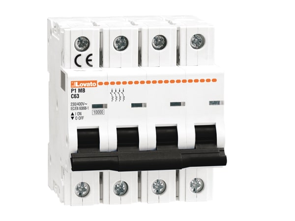 LOVATO - LOVP1MB4PC04 INTERRUTTORE MAGNETOTERMICO 4P C 4A 10KA