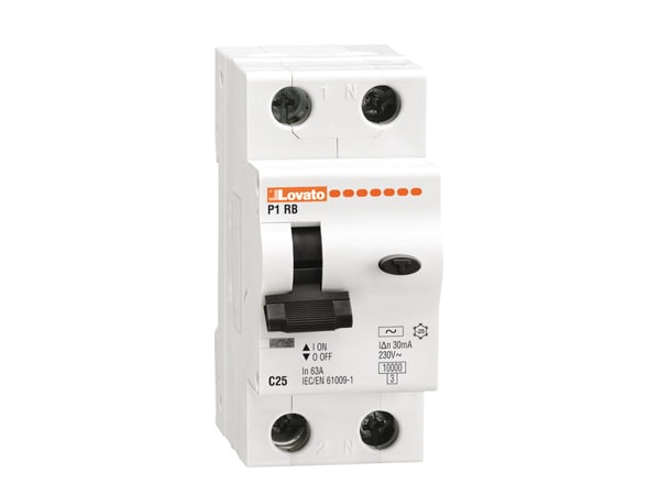 LOVATO - LOVP1RB1NC20AC030 INTERR.MAGNETOT.DIFF.1P+N C20 30MA 10KA