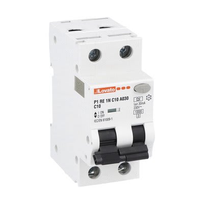 LOVATO - LOVP1RE1NC10A030 INTERR.MAGNETOT.DIFF.1P+N C10 30MA 10KA