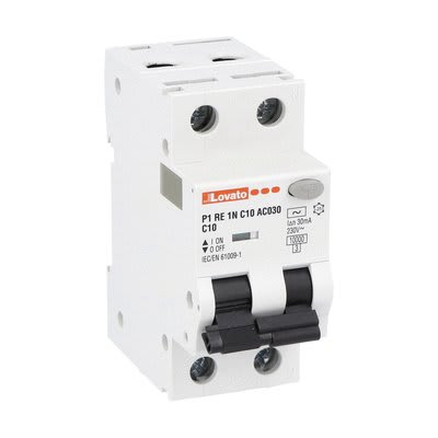 LOVATO - LOVP1RE1NC10AC030 INTERR.MAGNETOT.DIFF.1P+N C10 30MA 10KA