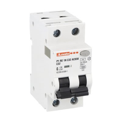 LOVATO - LOVP1RE1NC32AC030 INTERR.MAGNETOT.DIFF.1P+N C32 30MA 10KA