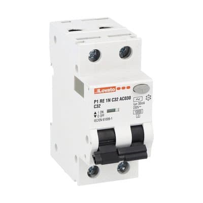 LOVATO - LOVP1RE1NC32AC030 INTERR.MAGNETOT.DIFF.1P+N C32 30MA 10KA