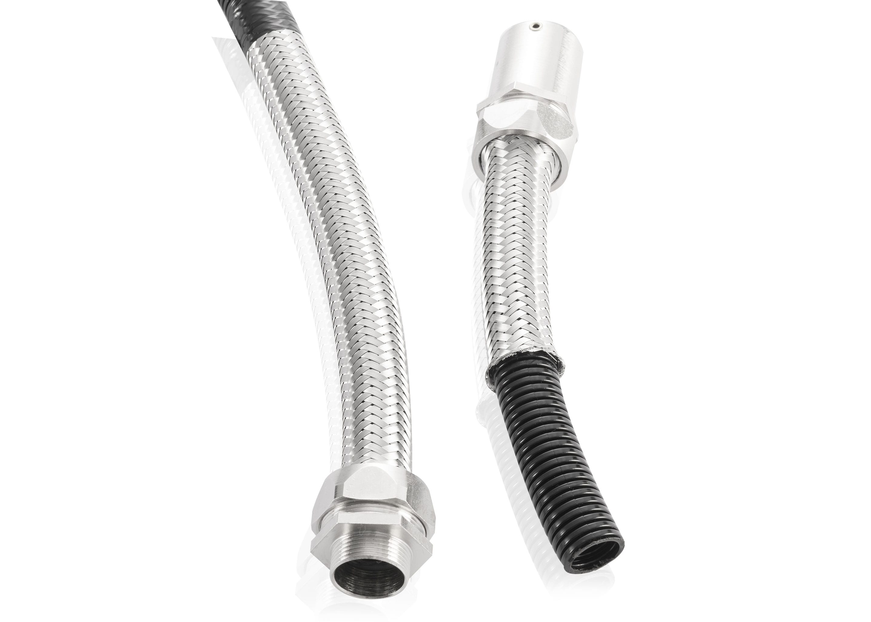 EURO 2000 SPA - UROPA6V2TRX248 TUBO NYLON PA6 UL94 V2 TRECCIA INOX NW36