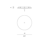 PANZERI CARLO - PAZM91-94-9719 ROSONE USCITE LATERALI TONDO: LUCI:8 OTT