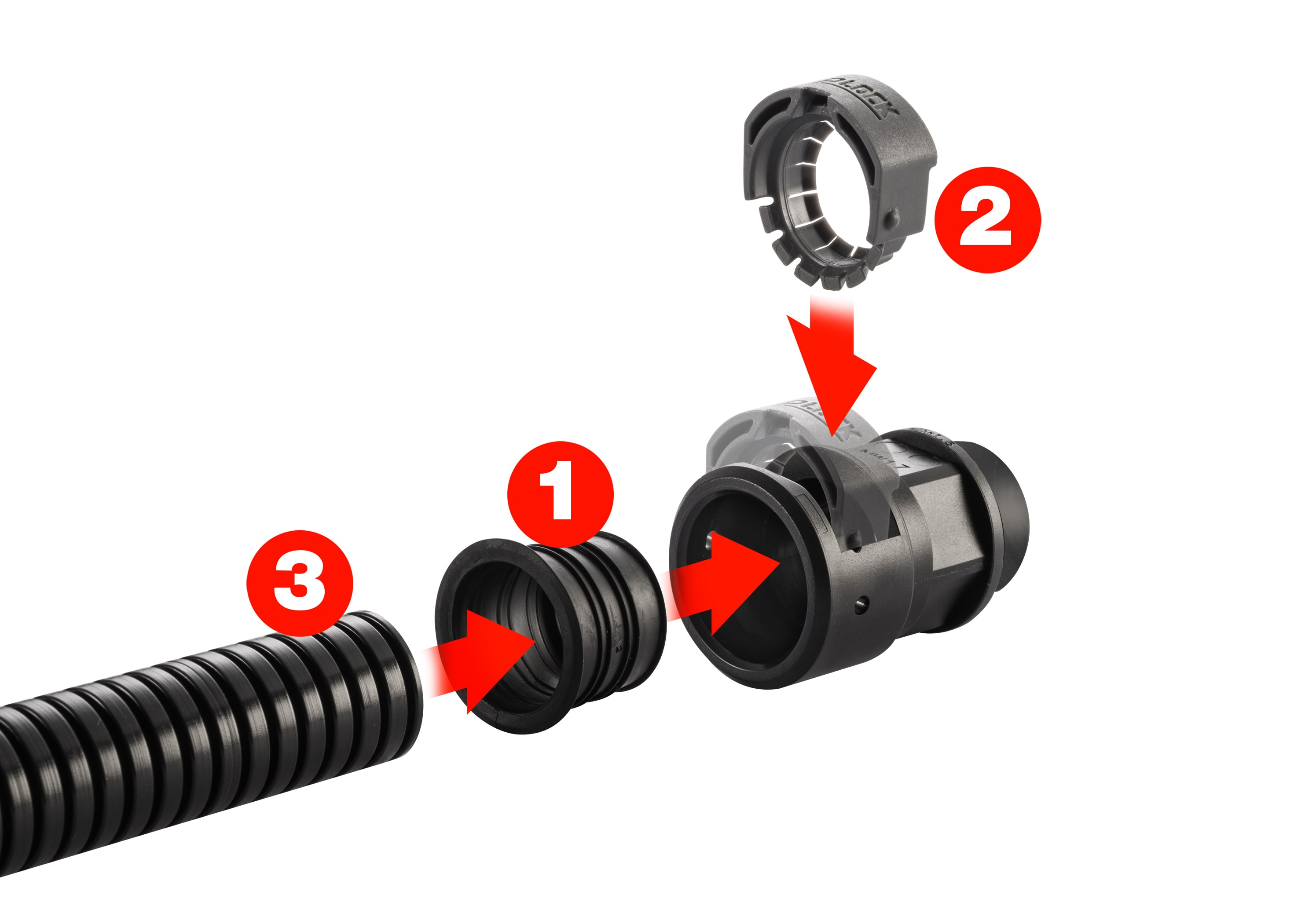 EURO 2000 SPA - UROP74004 RACCORDO MF PA6 IP69 NW23 NPT 3/4