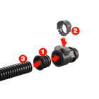EURO 2000 SPA - UROP74004 RACCORDO MF PA6 IP69 NW23 NPT 3/4