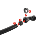 EURO 2000 SPA - UROP93625 RACCORDO MF PA6 90? IP69 NW17 M25X1.5