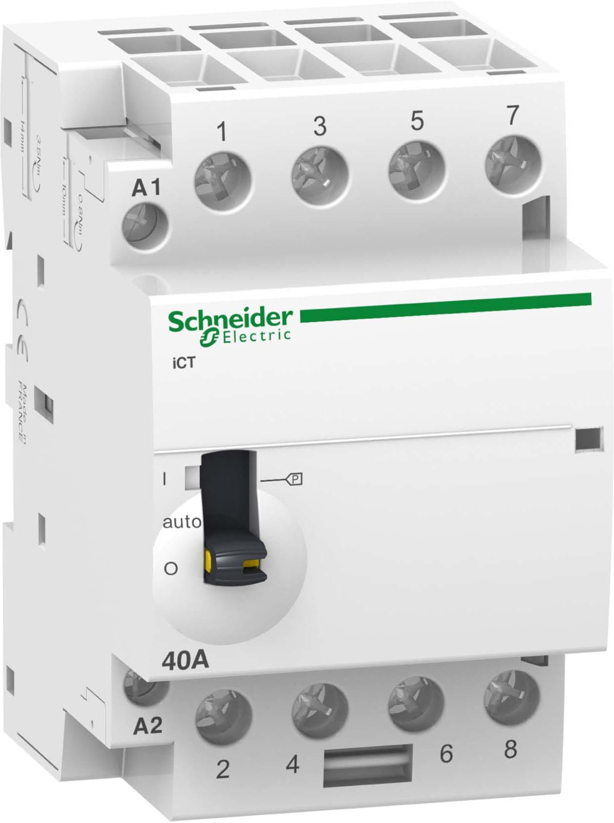 SCHNEIDER ELECTRIC - SNRA9C21144 Contattore iCT 4NA 40A comando 24Vca man.