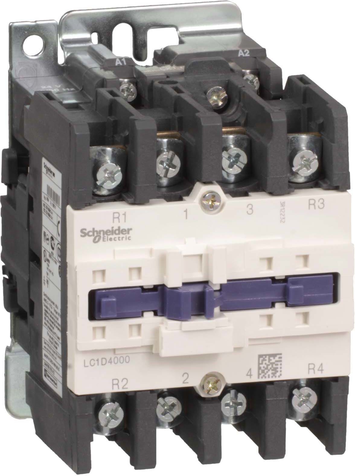SCHNEIDER ELECTRIC - SNRLC1D40008B7 CONTATTORE 40A 24VAC 2+2P