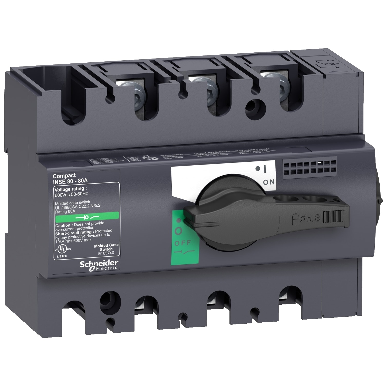 SCHNEIDER ELECTRIC - SNR28994 INSE80 40A 3P MANOPOLA NERA