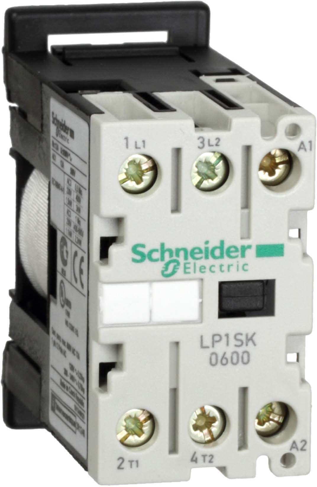 SCHNEIDER ELECTRIC - SNRLP1SK0600BD Contattore miniaturizzato TeSys SK - 2P (2 NA) - AC1 - 690 V 12 A - 24 Vcc