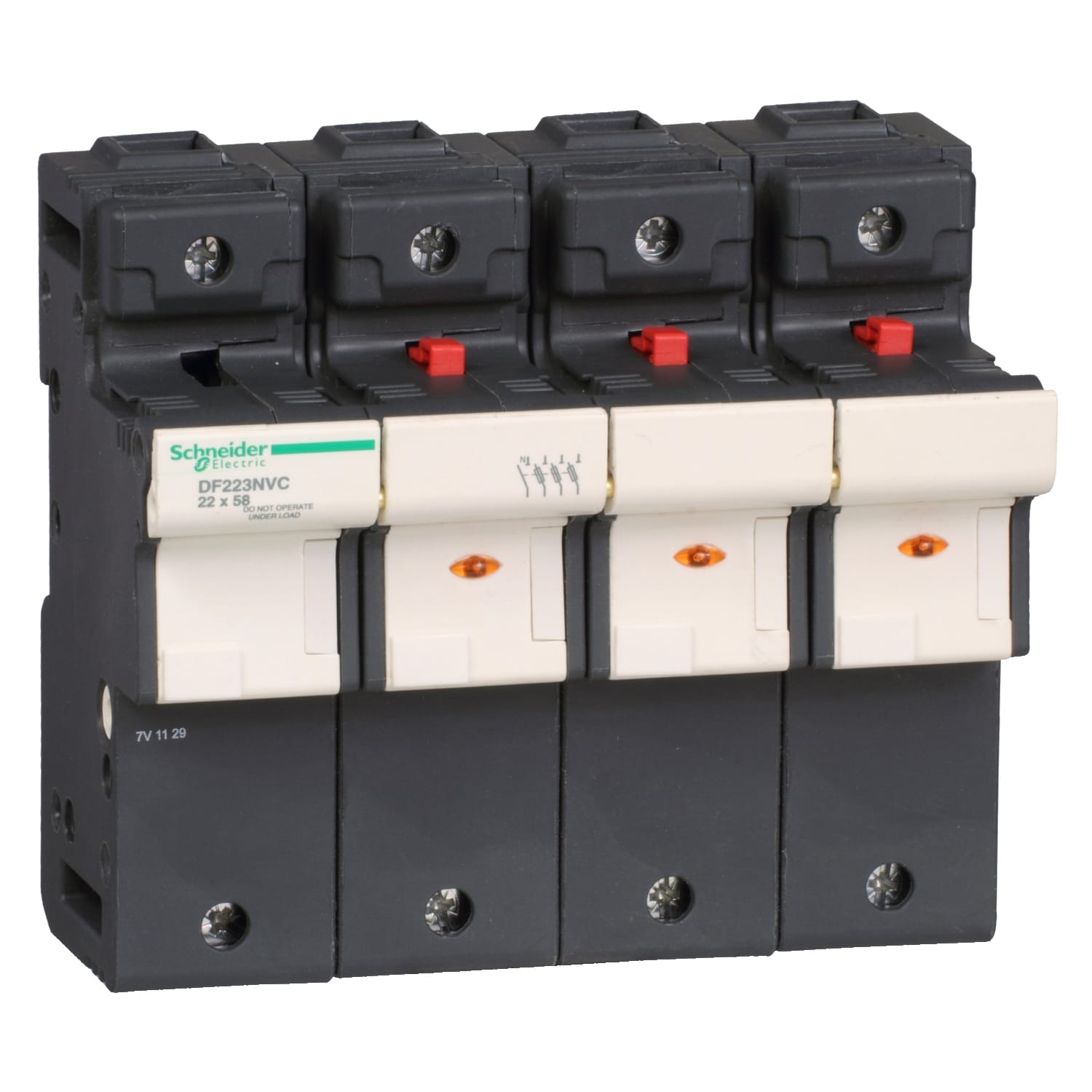 SCHNEIDER ELECTRIC - SNRDF223NVC PORTAFUSIBILE 125A 22X58 3P+N CON LED