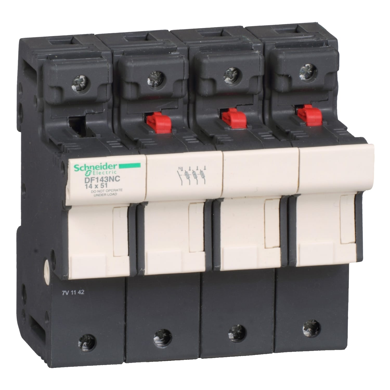 SCHNEIDER ELECTRIC - SNRDF143NC PORTAFUSIBILE 50A 14X51 3P+N