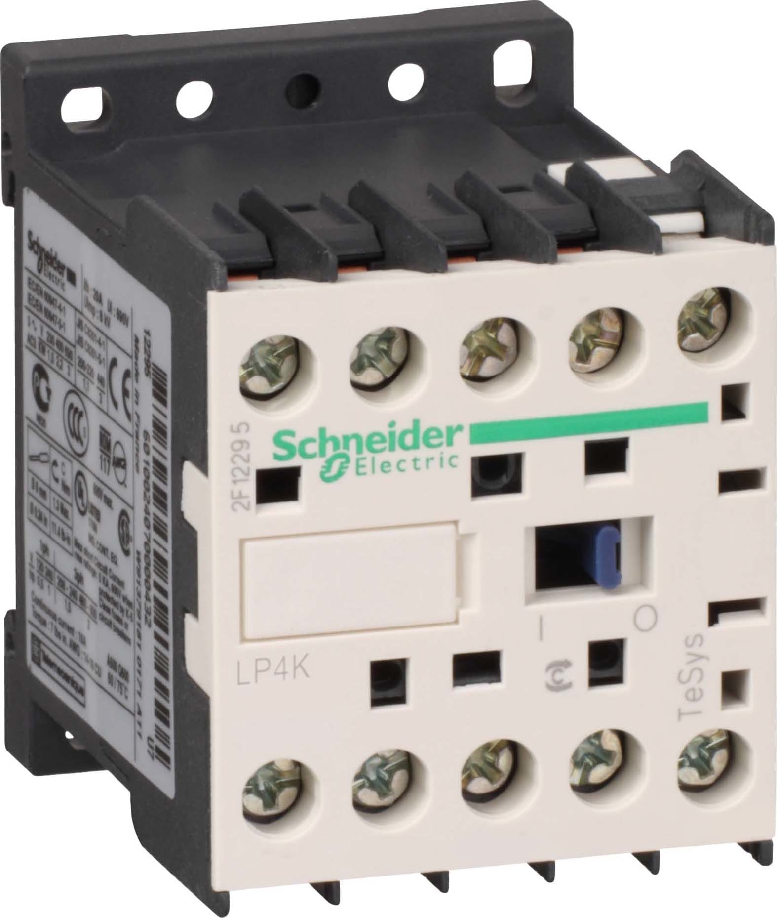 SCHNEIDER ELECTRIC - SNRLP4K09004BW3 CONTATTORE 20A 24VDC LC VITI 4P