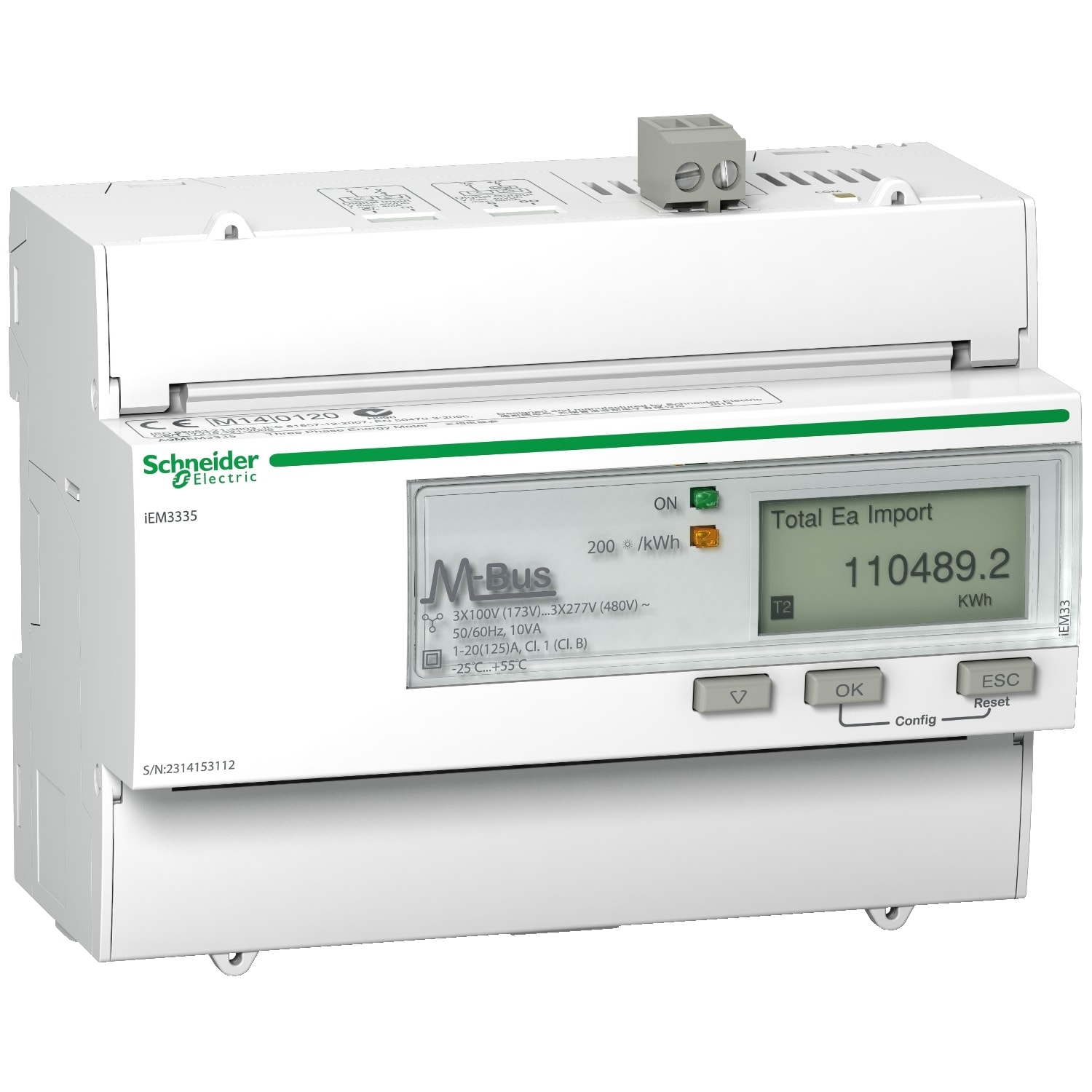 SCHNEIDER ELECTRIC - SNRA9MEM3335 IEM3335 3P+N INS.DIR.125A,M-BUS,MID