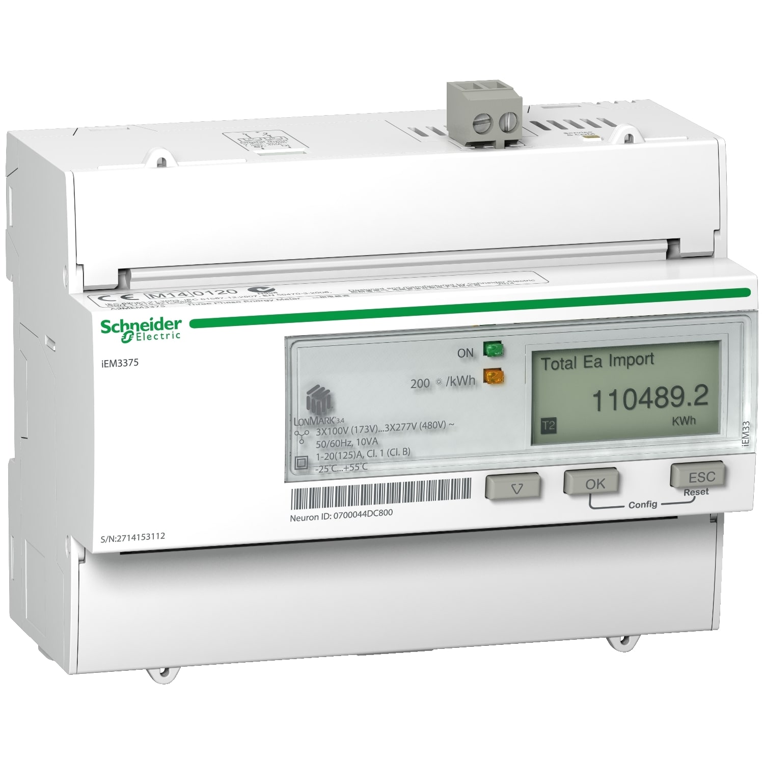 SCHNEIDER ELECTRIC - SNRA9MEM3375 IEM3375 3P+N INS.DIR.125A,LON,MID