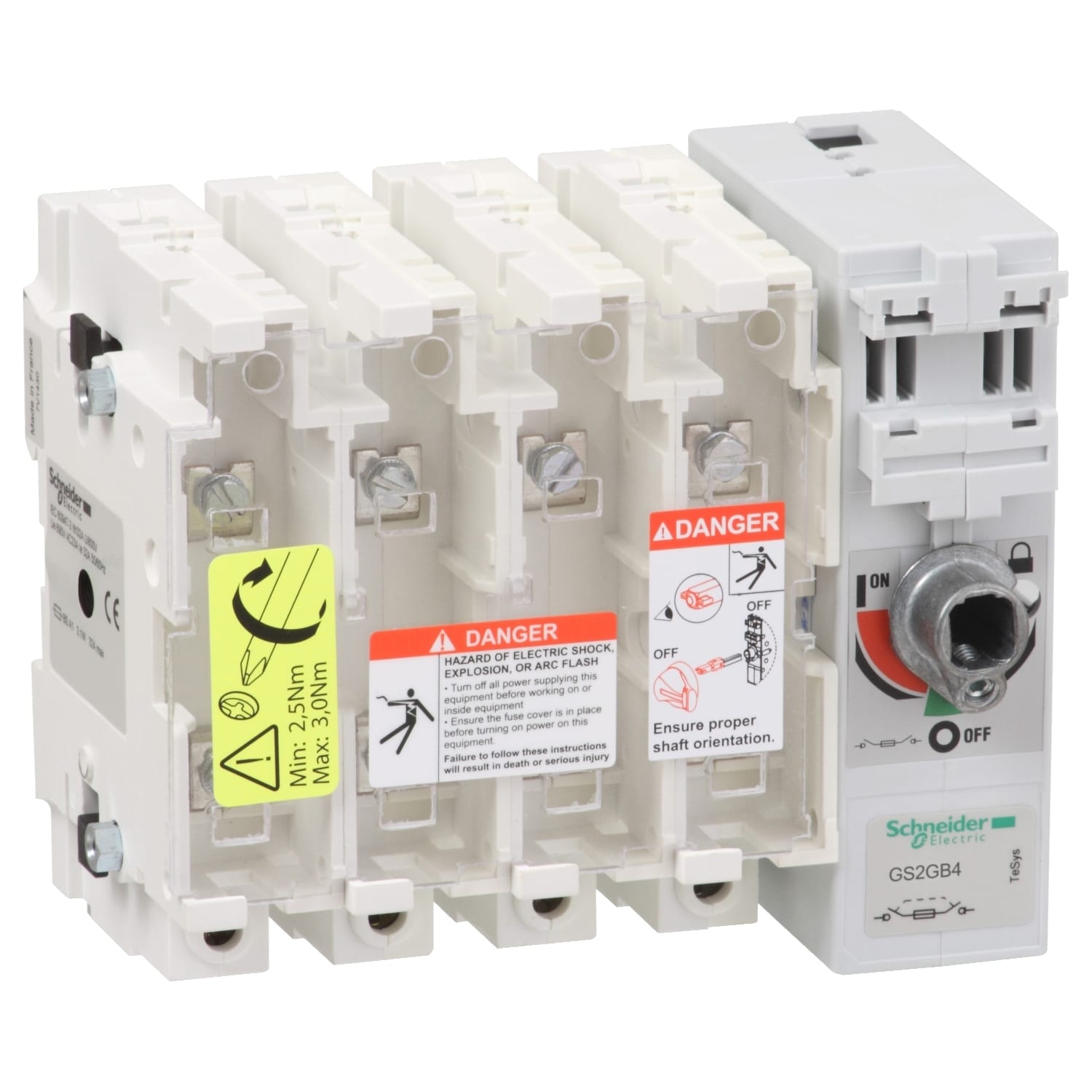 SCHNEIDER ELECTRIC - SNRGS2GB4 Corpo int. sez. con fusibile TeSys GS2G - 4 poli - 63A - DIN A2, A3