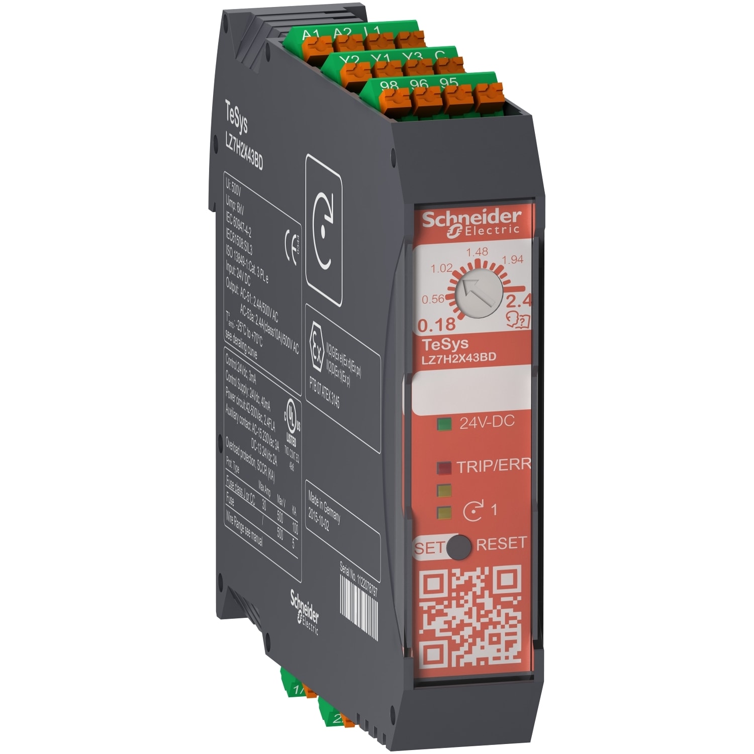 SCHNEIDER ELECTRIC - SNRLZ7H2X43BD DIRETTO H SAFE 0,75KW 24 VDC MOLLA