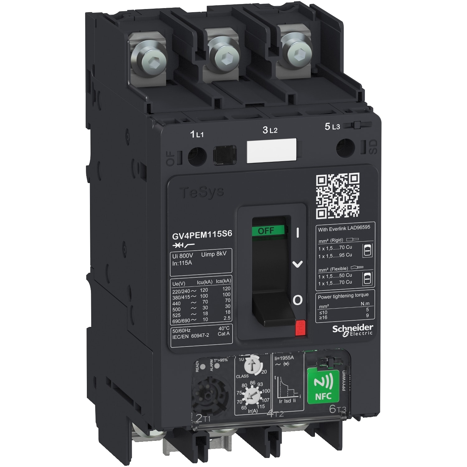 SCHNEIDER ELECTRIC - SNRGV4PEM50N6 IntMagTerMuGV4 Leva 20-50A 50kA CapOc