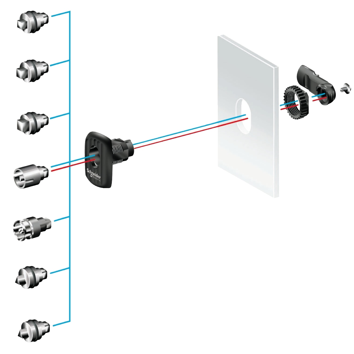 SCHNEIDER ELECTRIC - SNRNSYAEDLS8S3D INSERTO QUADRATO 8MM