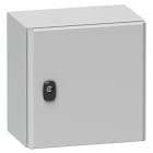 SCHNEIDER ELECTRIC - SNRNSYS3D7525 Cassetta in acciaio montata a parete, PanelSeT S3D, porta piena, senza piastra di montaggio, 700x500x250mm, IP66, IK10