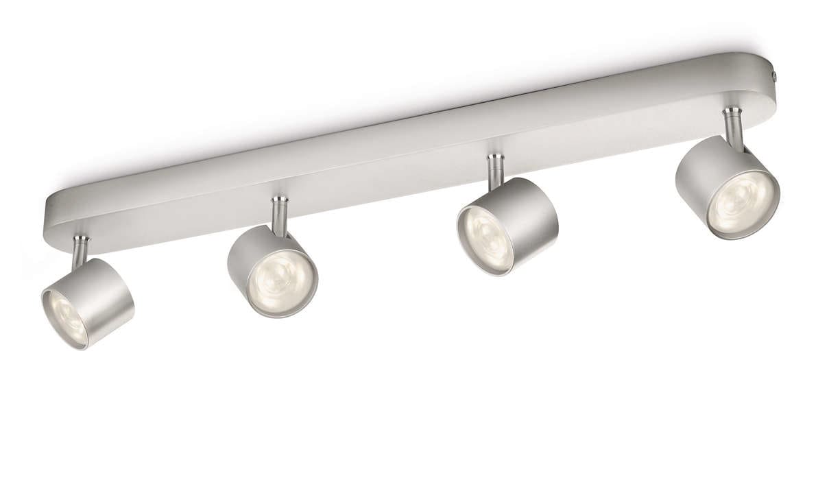 SIGNIFY ITALY SPA - PCL562444816 STAR FARETTO 4 LUCI ALLUMINIO IN ALLUMIN