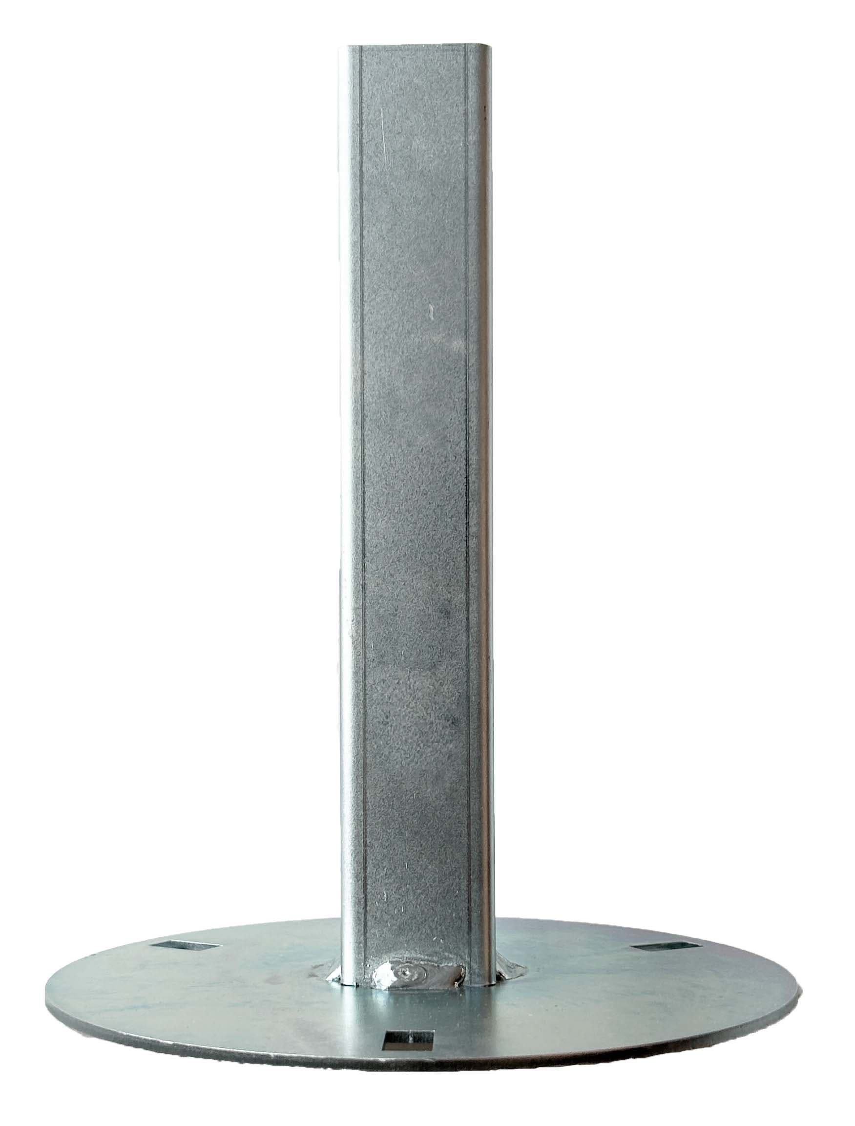 UNIERRE SRL-UNISTAB - URRPF0060FZ BASE FISSA ACCIAIO-PALI D.60-D.250MM SP.