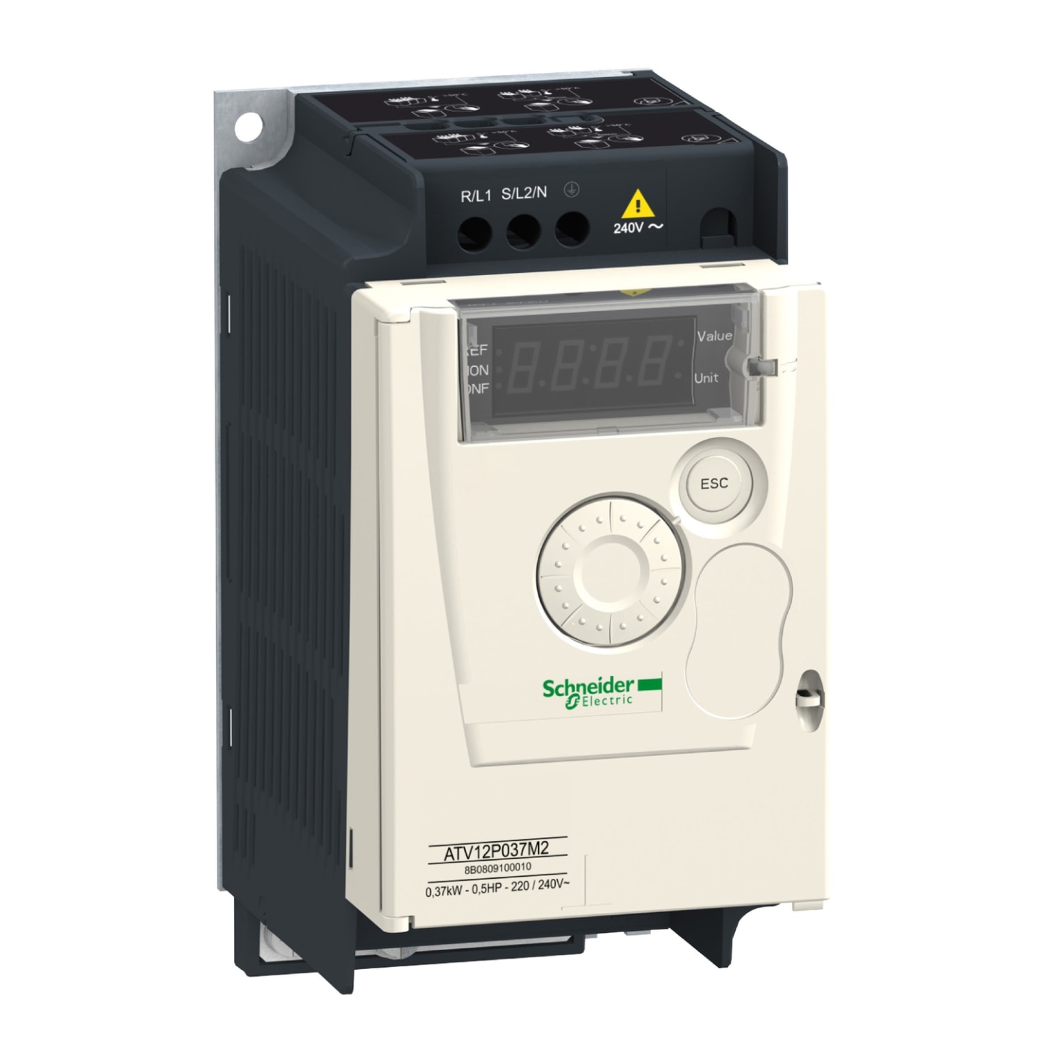 SCHNEIDER ELECTRIC - SNRATV12P037M2 ATV12 K 0,37KW 240V MONO
