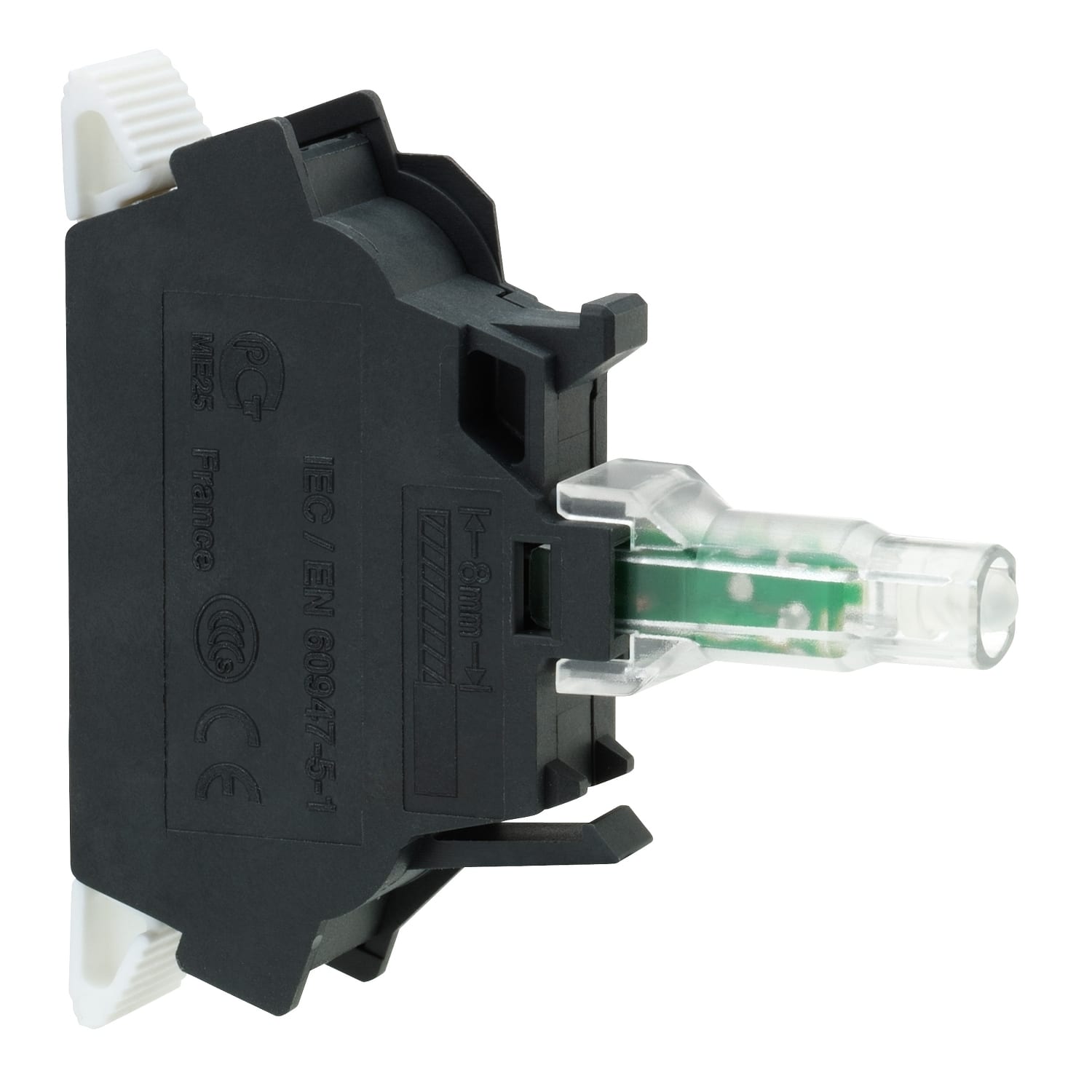 SCHNEIDER ELECTRIC - SNRZBVM15 Elemento luminoso, Harmony XB4, Harmony XB5, per testa 22mm, LED universale, 230…240V AC, morsetti Push-in