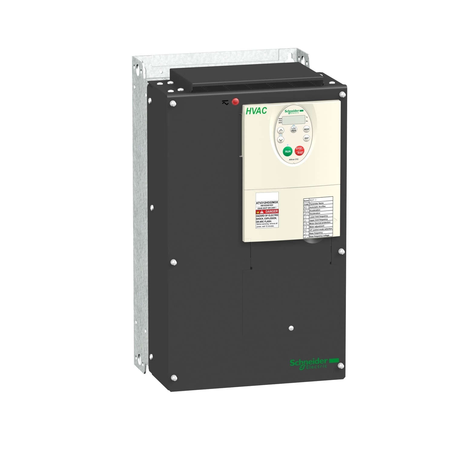 SCHNEIDER ELECTRIC - SNRATV212HD22N4 Variatore di velocità ATV212 - 22 kW - 30 HP - 480 V - trifase - EMC - IP21