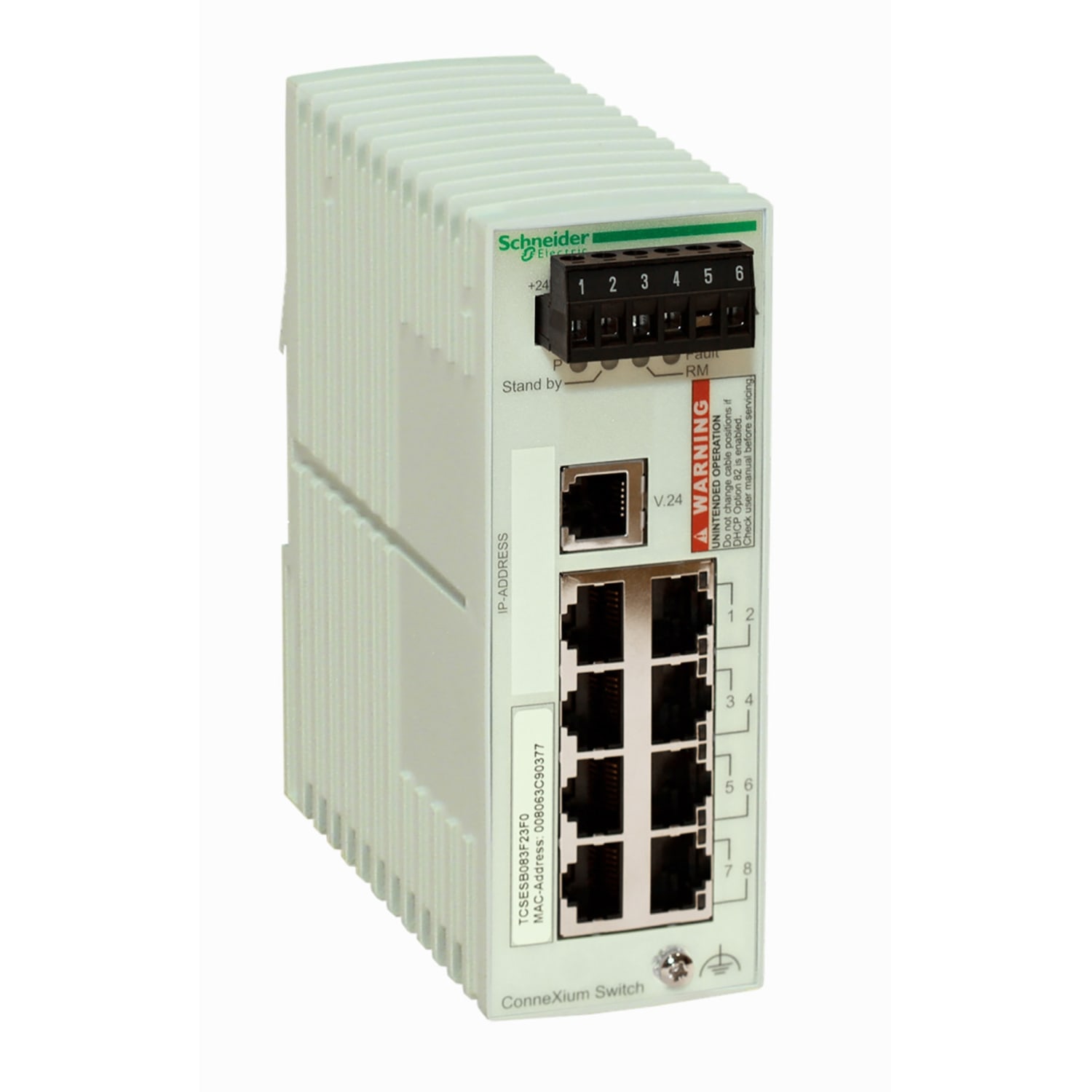 SCHNEIDER ELECTRIC - SNRTCSESB083F23F0 CONNEXIUM BASIC MANAGED SWITCH 8TX