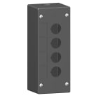 SCHNEIDER ELECTRIC - SNRXALG04 Pulsantiera vuota ambienti aggressivi - nero - 4 fori - 4 fori