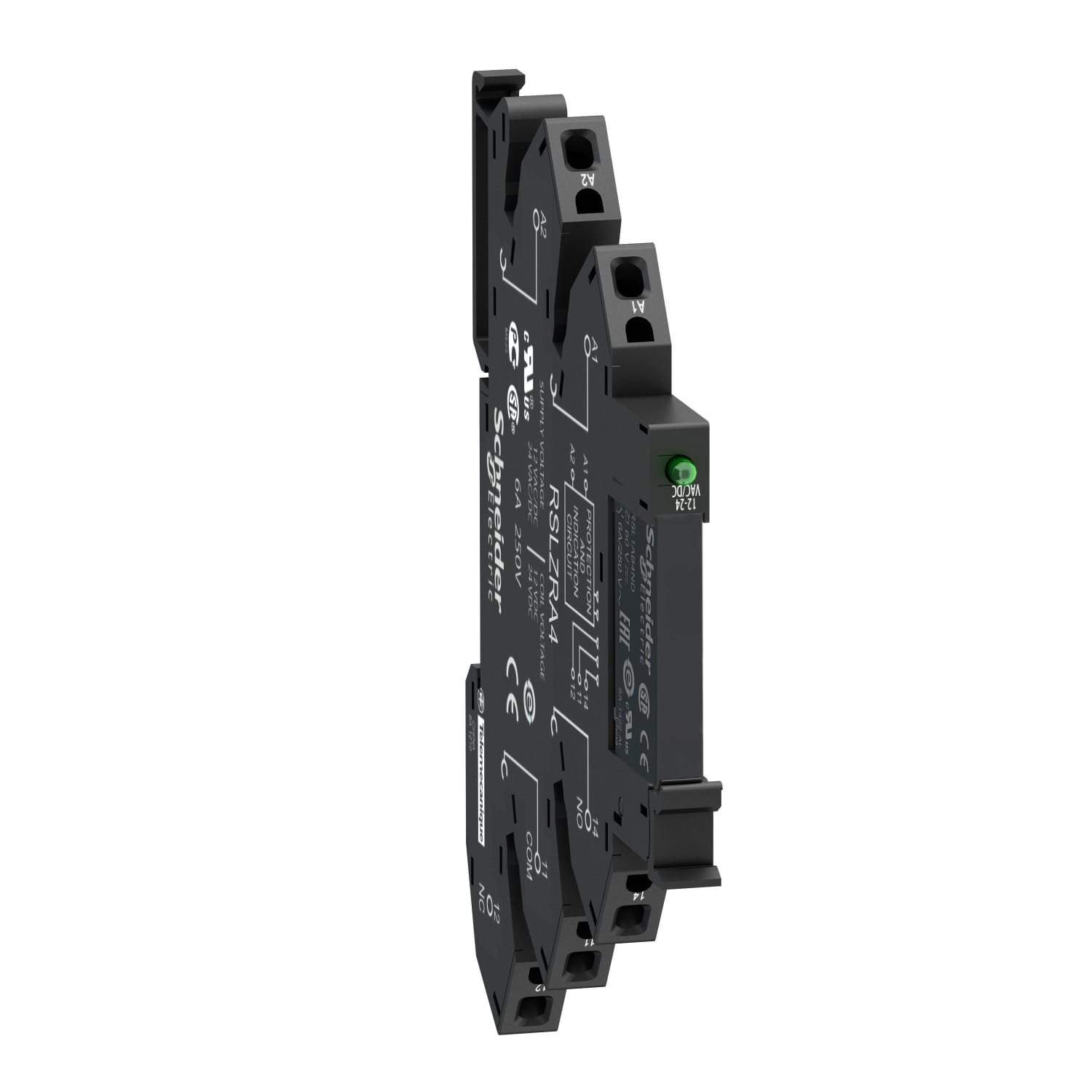 SCHNEIDER ELECTRIC - SNRRSL1PRJU Relè interfaccia "SLIM" - Harmony RSL - 1 NC/NO - 12 VDC - 6 A - con led