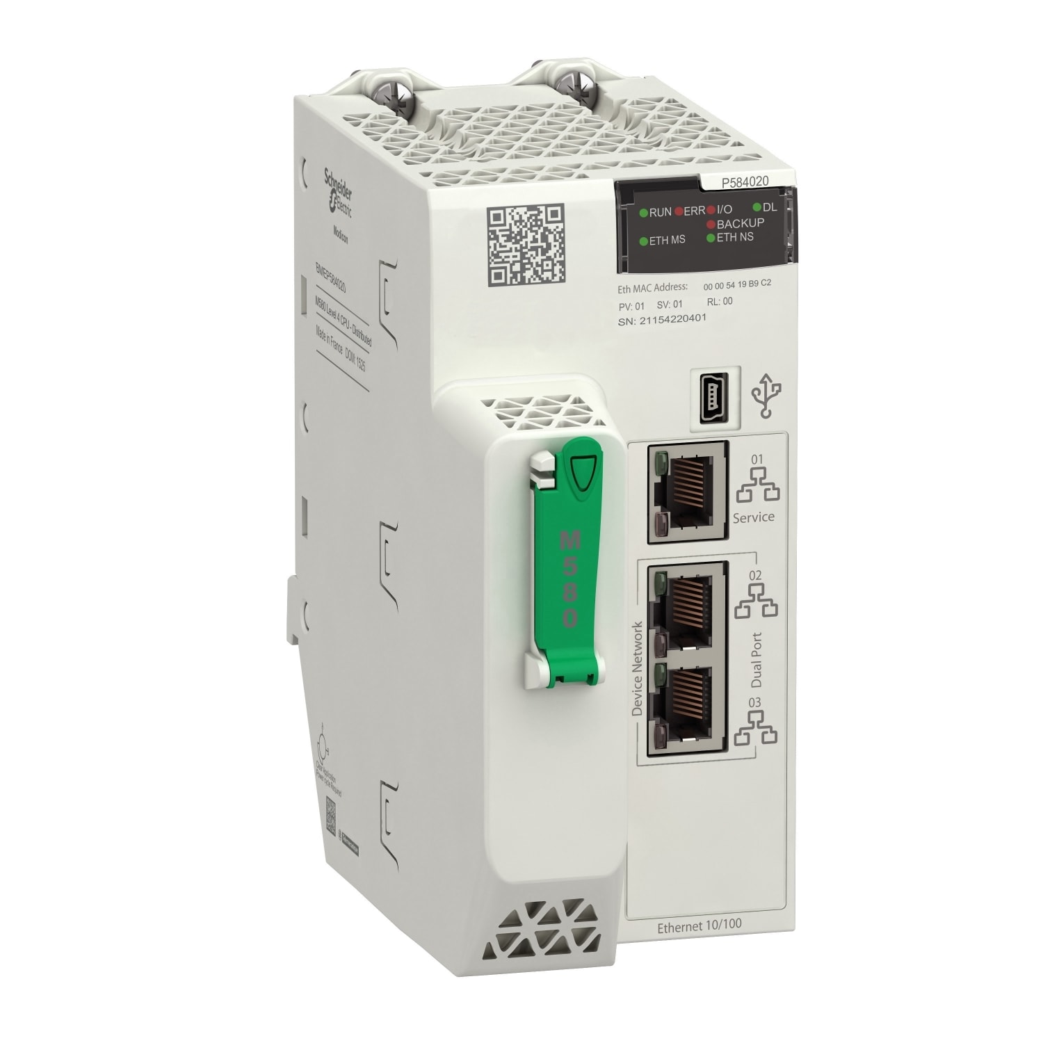 SCHNEIDER ELECTRIC - SNRBMEP584020 Processore M580 - Livello 4 - Scanner I/O distribuiti