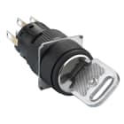 SCHNEIDER ELECTRIC - SNRXB6EAG232P Selettore nero Ø16 - a chiave - 3 posizioni - 2NC/NO