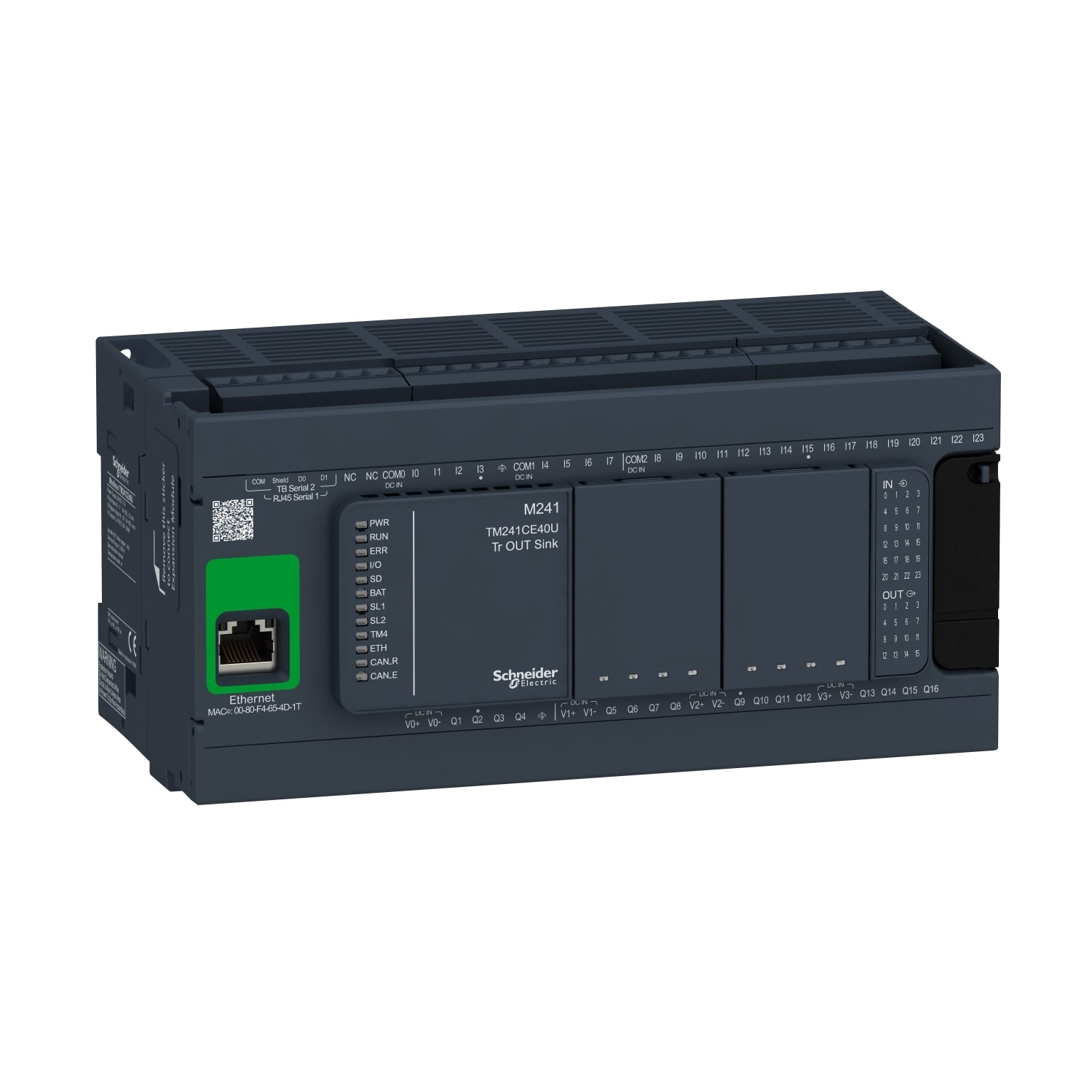SCHNEIDER ELECTRIC - SNRTM241CE40U CONTROLLORE M241 40 I/O TR NPN ETH