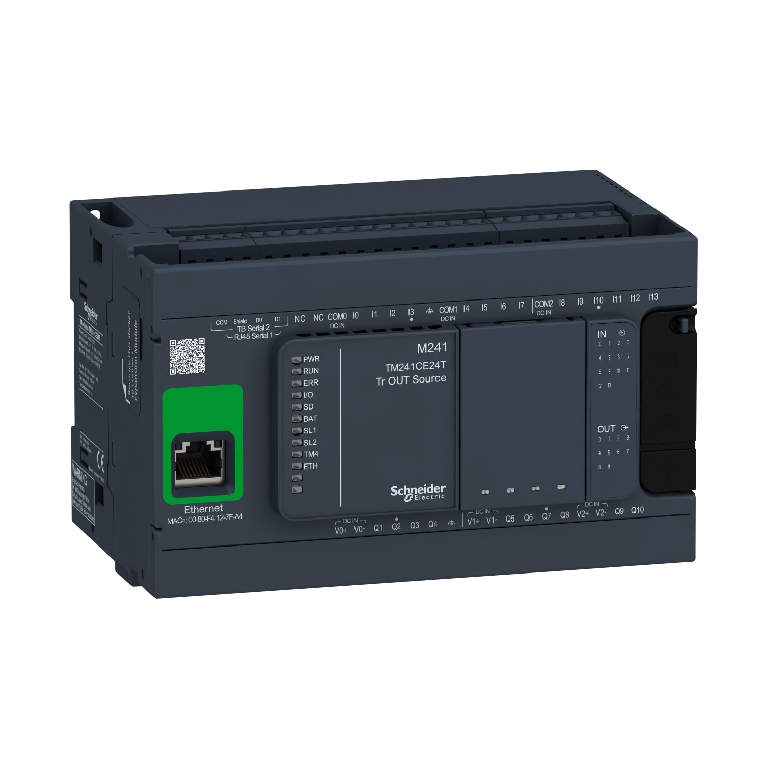 SCHNEIDER ELECTRIC - SNRTM241CE24T CONTROLLORE M241 24 I/O TR PNP ETH