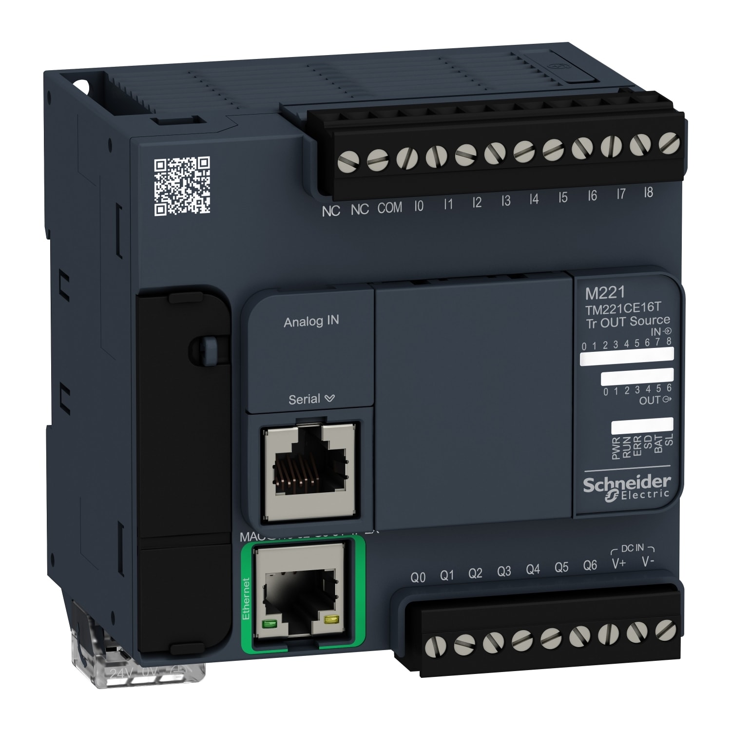 SCHNEIDER ELECTRIC - SNRTM221CE16T Controllore M221 16 I/O transistor PNP, Ethernet