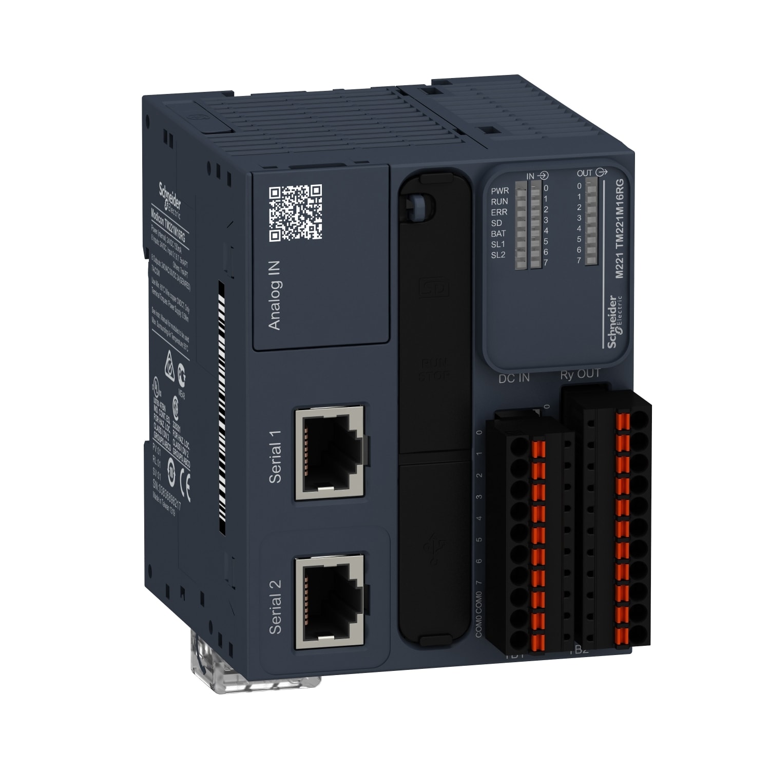 SCHNEIDER ELECTRIC - SNRTM221M16RG Controllore M221 16 I/O relè, molla